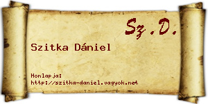 Szitka Dániel névjegykártya